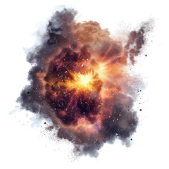 explosions of cosmic dust on a white background.