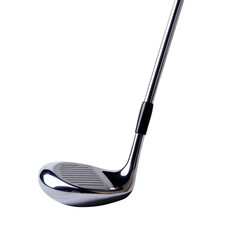 Shiny Golf Wedge Isolated Black Background Golfing Equipment Sport Recreation isolated on a transparent background