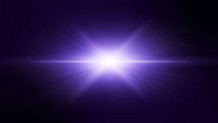 Abstract optical purple light lens flares flickering background.