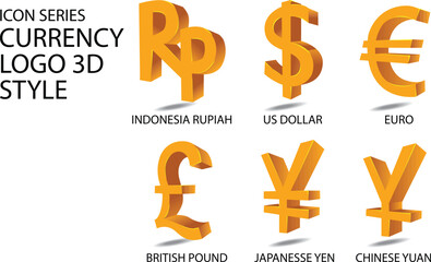 illustration vector of CURRENCY LOGO STYLE