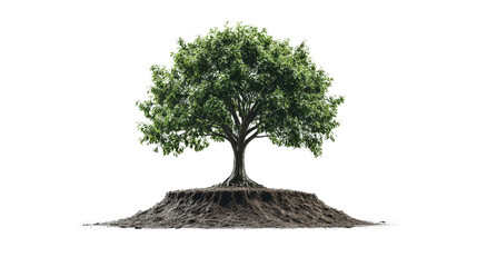 Tree as part of recycling logo, eco-friendly concept Transparent background, PNG