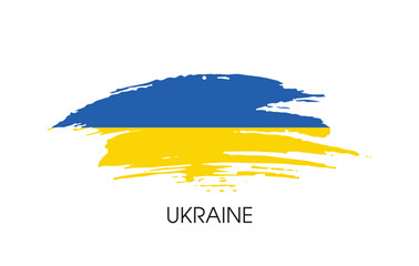 Ukraine Brush flag banner background Vector illustration design independence day Vector banner Posters illustration on white background