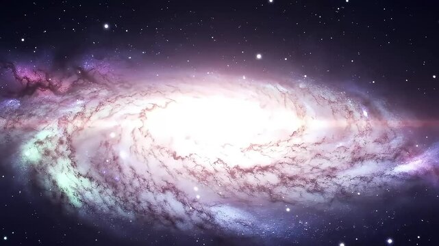 Radiant Spiral Galaxy with Glowing Core