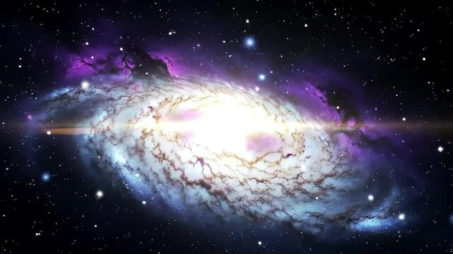 Ethereal Cosmic Spiral Galaxy with Glowing Core