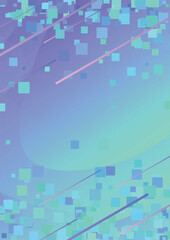 ブルーグリーンのデジタルスクエア背景,Blue Green Digital Square Abstract Background