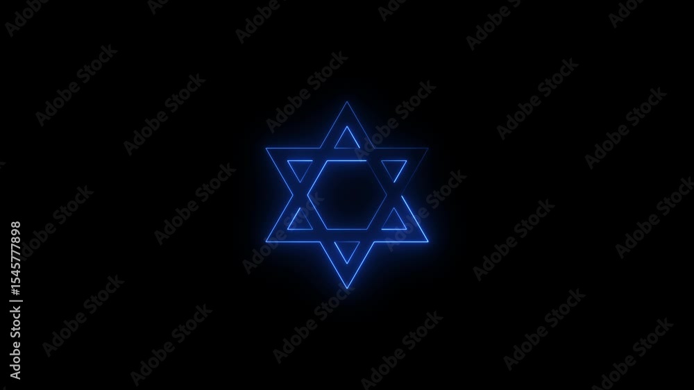 Poster abstract neon light star frame loading background 4k animation.glowing neon loop star glowing neon l
