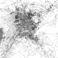 3D illustration of city and urban in Tirana Albania