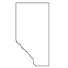 Alberta Outline Map Vector | Canada Province SVG Map
