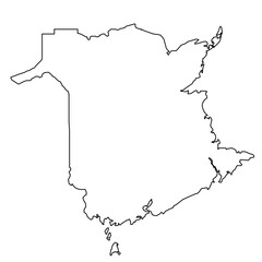 New Brunswick Outline Map Vector | Canada Province SVG Map