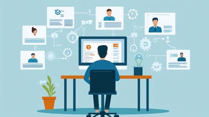 human resources operations lead managing HR systems on desktop