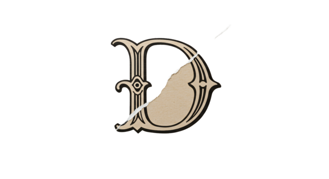 Letter D Cutouts: Torn Newspaper & Magazine Clippings Photographed on White for Stop Motion | High Definition | PNG image with transparent background - Powered by Adobe