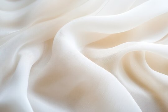 Smooth, flowing fabric texture in a light cream color.