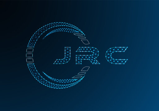 JRC low poly letter logo vector design. JRC lower poly logo design. Low poly logo.