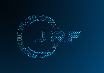 JRF low poly letter logo vector design. JRF lower poly logo design. Low poly logo.