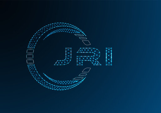 JRI low poly letter logo vector design. JRI lower poly logo design. Low poly logo.