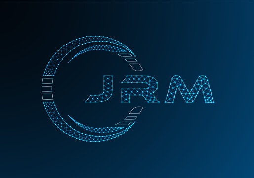 JRM low poly letter logo vector design. JRM lower poly logo design. Low poly logo.
