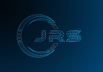 JRS low poly letter logo vector design. JRS lower poly logo design. Low poly logo.