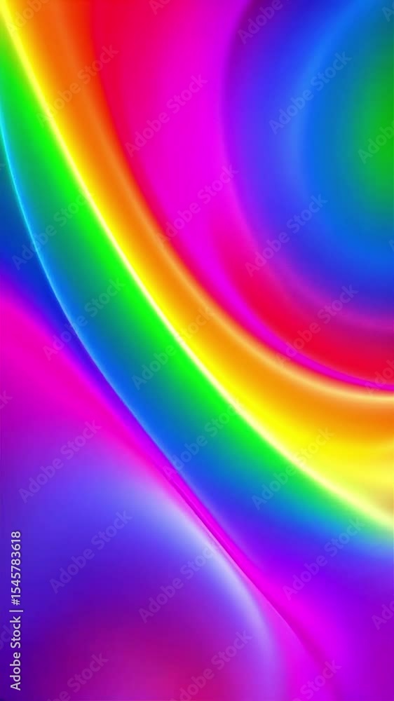 Poster Abstract Rainbow Colors Flowing and Blending in a Dynamic Visual Display