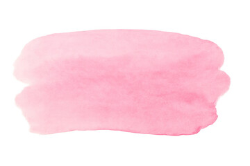 Pink watercolor stain isolated on transparent background, perfect for adding a touch of color to designs