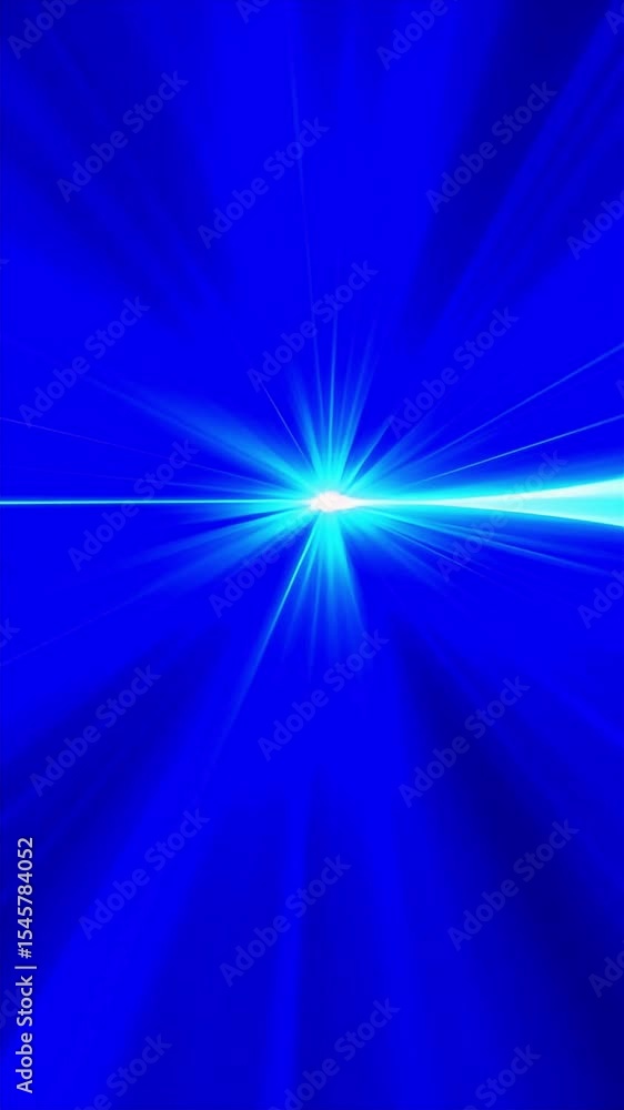 Poster abstract blue light bursting from center with dynamic energy