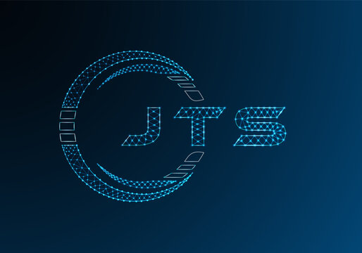 JTS low poly letter logo vector design. JTS lower poly logo design. Low poly logo.