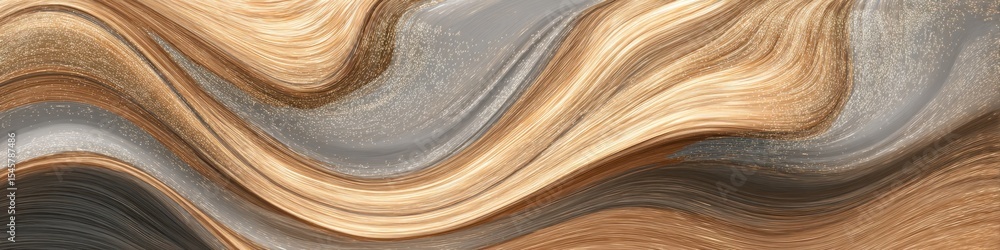 Aufkleber abstract background with flowing lines of gold brown and gray with glittery sparkles texture design