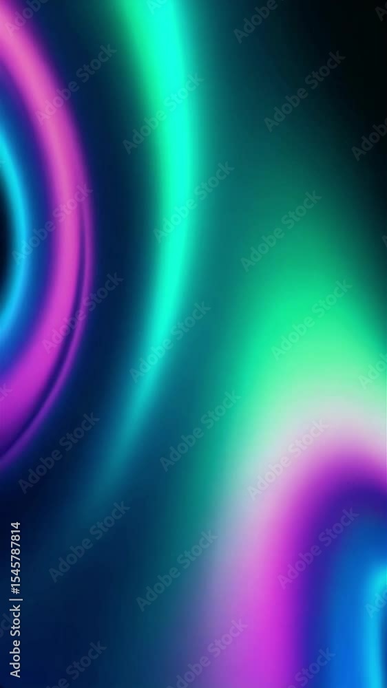 Poster abstract video of fluid neon colors with glowing light effects and motion