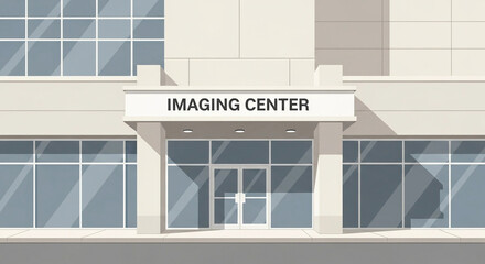 Large building with a white sign that says Imaging Center