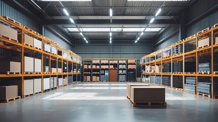 confident manager optimizing warehouse layout and safety protocols for staff