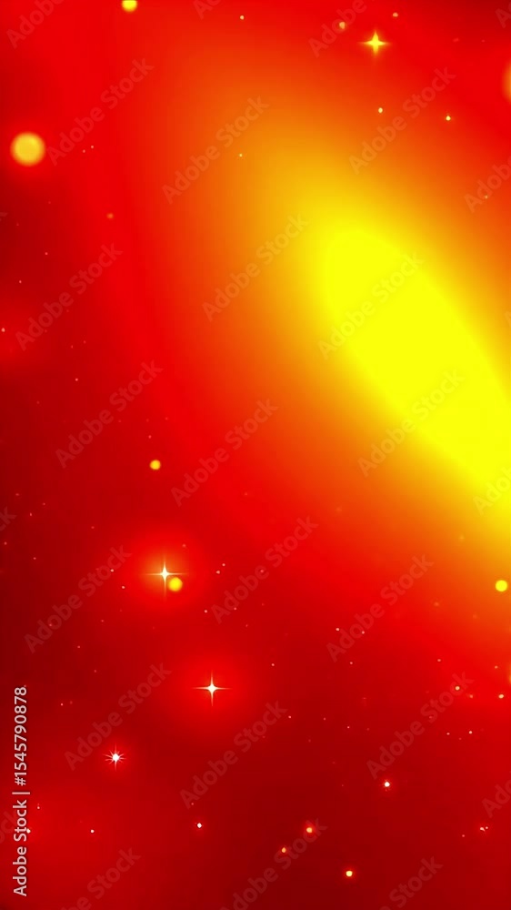 Poster abstract glowing background with bright yellow and red light effects