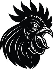 Rooster Head Angry Vector Art
