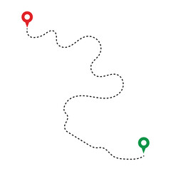 Map and location symbols. Geolocation map distance path. Location icon. Location pin place marker. Pinpoint, map search, route, navigator vector illustration in eps 10.