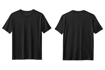 High-quality black men's shirt mockup template showcasing front and back views for design and branding purposes in various clothing projects