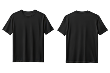 High-quality black men's shirt mockup template showcasing front and back views for design and branding purposes in various clothing projects