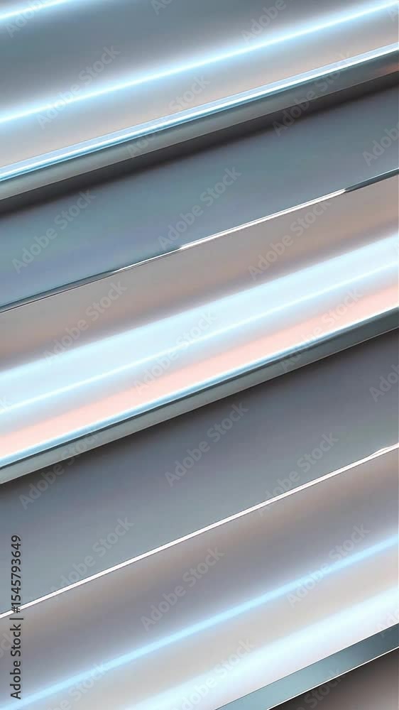 Aufkleber Abstract Video of Metallic Surfaces with Reflective Light and Subtle Color Gradients
