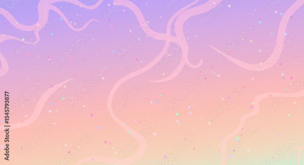Poster abstract pastel gradient background with swirling lines and dots for creative or digital design