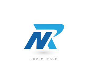 NR Initial  logo design template