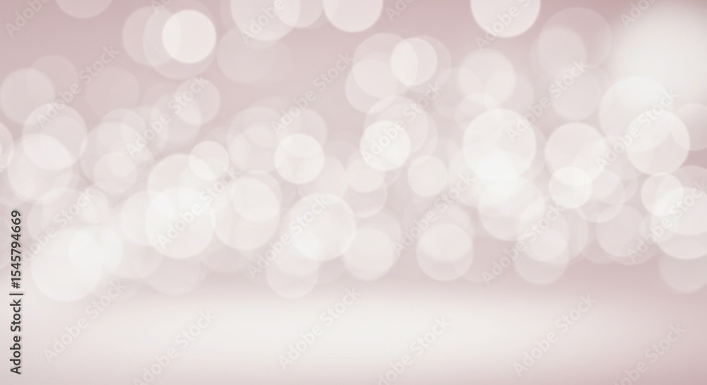 Poster abstract soft pink bokeh lights background with blurred circles for elegant design