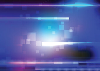 Abstract Vector Futuristic Digital Network Background with Cyber Light Trails and AI Data Flow, illustration vector design background