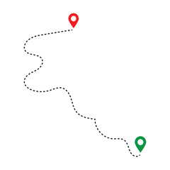 Map and location symbols. Geolocation map distance path. Location icon. Location pin place marker. Pinpoint, map search, route, navigator vector illustration in eps 10.