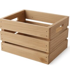 Wooden crate for organizing and storing various items effectively.