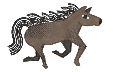 Running Horse - うま年のイラスト名称未設定のアートワーク