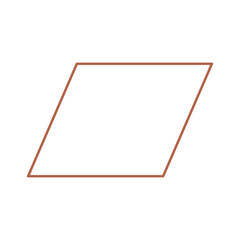 parallelogram geometric shapes icon