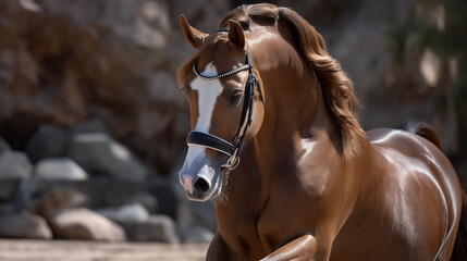 Obraz premium Proud Horse and Rider in Perfect Harmony