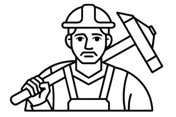 vector illustration of a construction worker