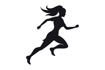 silhouette of a girl jumping
