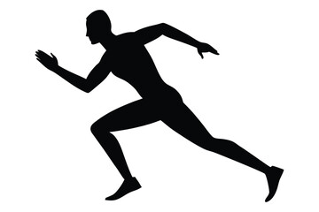 silhouette of running man