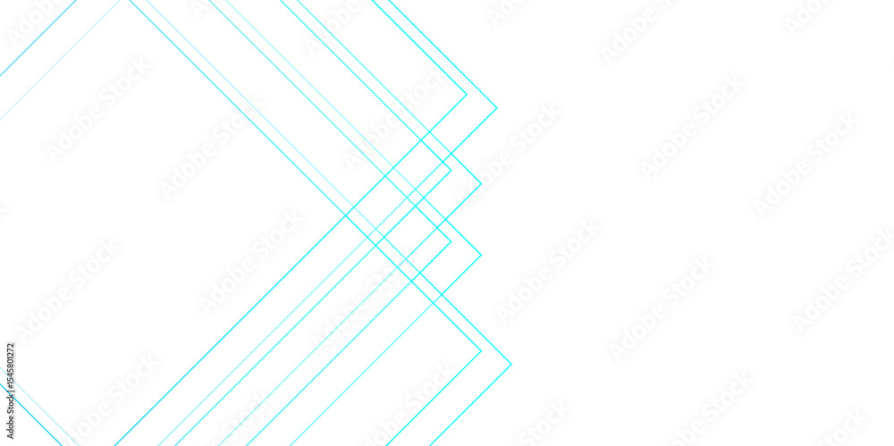 Poster Abstract minimalistic background with overlapping cyan lines forming geometric diamond and square shapes. Light, modern, and clean, with a futuristic aesthetic. Ideal for tech-themed graphics, UI desi