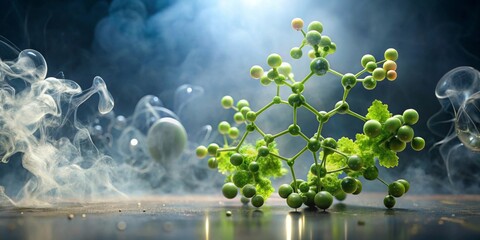 Intricate Molecular Structure in Ethereal Haze A Study of Organic Chemistry's Elegance