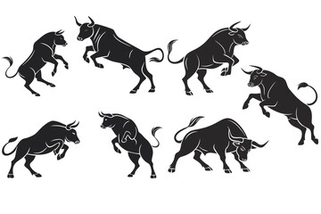 Bull Head Tribal Vector Design &ndash; Aggressive Horned Animal Silhouette for Logos & Tattoos